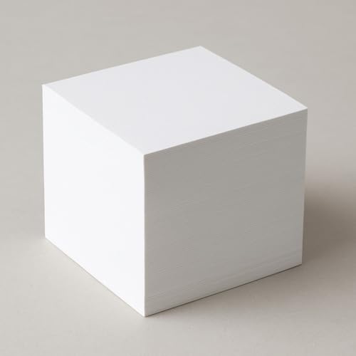 Notizklotz 9x9cm – 800 Blatt – Zettelblock aus weißem Papier – Ideal für Büro, Schule & Zuhause von Wegmann