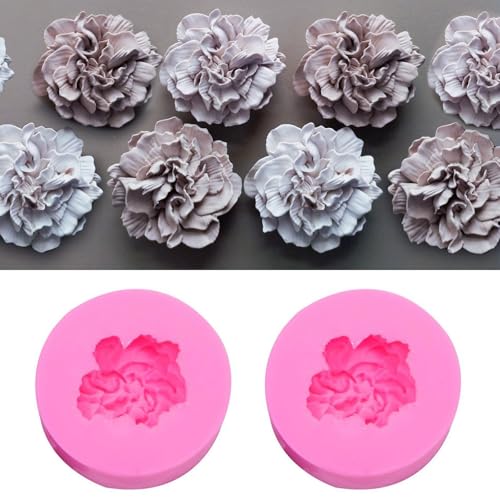 Wehous 2 x Nelkenblüten-Kerzenformen, 3D-Blume, Fondant, Schokolade, Kuchen, Cupcake-Topper, Dekoration, niedliche Blumenform, Epoxidharz, Kerze, Seife, Wachs, Beton, Polymerton, Gießform, Bastelform Wehous 2 x Nelkenblüten-Kerzenformen, 3D-Blume, Fondant, Schokolade, Kuchen, Cupcake-Topper, Dekoration, niedliche Blumenform, Epoxidharz, Kerze, Seife, Wachs, Beton, Polymerton, Gießform, Bastelform von Wehous
