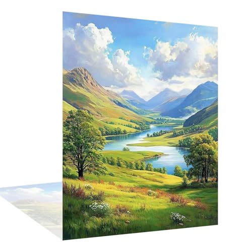 Diamond Painting Erwachsene Groß xxl 40x60cm Berge Diamond Painting Landschaft Diamanten Art Kinder, Diamant Kunst Kits Vollständiges, Mosaikherstellung Bastelset, Deko Wohnzimmer Geschenke W6-881 von Wehsaeho