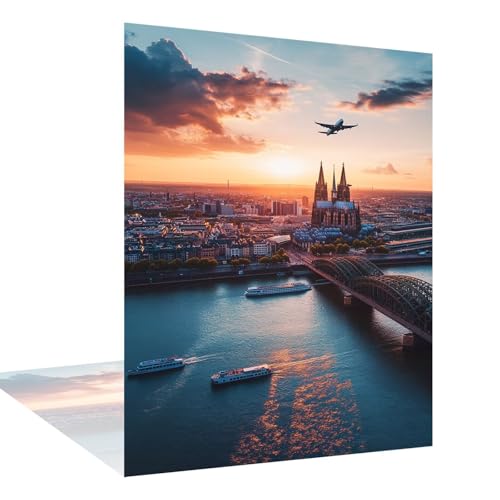 Diamond Painting Erwachsene Groß xxl 40x60cm Stadt Diamond Painting Landschaft Diamanten Art Kinder, Diamant Kunst Kits Vollständiges, Mosaikherstellung Bastelset, Deko Wohnzimmer Geschenke W6-282 von Wehsaeho
