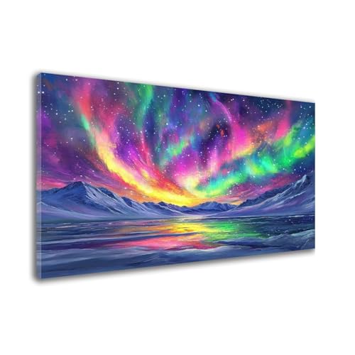 Diamond Painting Erwachsene Groß xxl 50x60cm Meer Diamond Painting Aurora Diamanten Art Kinder, Diamant Kunst Kits Vollständiges, Mosaikherstellung Bastelset, Deko Wand, Geschenke für Frauen W6-42 von Wehsaeho