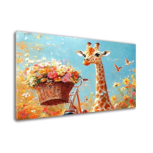Diamond Painting Giraffe Diamond Painting Erwachsene Groß xxl 50x70cm Bird Diamant Art Bilder, DIY 5D Runder Vollbohrer Diamant Cross Stickerei Malerei Kits, Deko Wand, Geschenke für Frauen W6-262 von Wehsaeho