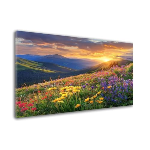 Diamond Painting Sonnenuntergang Diamond Painting Erwachsene Groß xxl 40x60cm Blumen Diamant Art Bilder, DIY 5D Runder Vollbohrer Diamant Cross Stickerei Malerei Kits, Deko Wohnzimmer Wand W6-122 von Wehsaeho