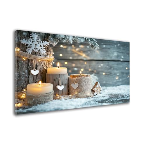 Diamond Painting Weihnachten Diamond Painting Erwachsene Groß xxl 60x90cm Kerze Diamant Art Bilder, DIY 5D Runder Vollbohrer Diamant Cross Stickerei Malerei Kits, Deko Wohnzimmer Geschenke W6-202 von Wehsaeho