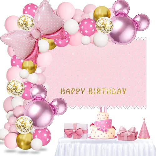Rosa Cartoon-Maus Themed Luftballon Girlande Arch Kit- Rosa Gold Cartoon-Maus Foto Hintergrund Geburtstagsdeko für Mädchen Weihnachten Party Dekorationen Rosa Cartoon-Maus Themed Luftballon Girlande Arch Kit- Rosa Gold Cartoon-Maus Foto Hintergrund Geburtstagsdeko für Mädchen Weihnachten Party Dekorationen von WeiRenLuan