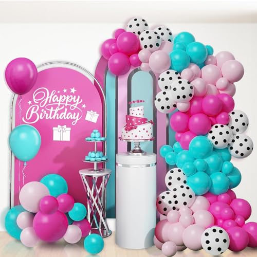 Rosa und Blau Ballon Girlande Bogen Kit, Heißes Rot Türkis Pastell Rosa weiße Tupfen Latex Ballon für Geburtstag Baby Dusche Hochzeit Jahrestag Party Dekorationen Rosa und Blau Ballon Girlande Bogen Kit, Heißes Rot Türkis Pastell Rosa weiße Tupfen Latex Ballon für Geburtstag Baby Dusche Hochzeit Jahrestag Party Dekorationen von WeiRenLuan