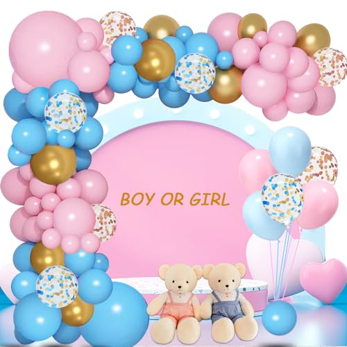 WeiRenLuan Junge oder Mädchen Ballon Girlande - Rosa Blau und Konfetti Ballons, Ballonbogen Kit für Gender Reveal, Baby Shower, Baby Party, Hochzeit Dekoration WeiRenLuan Junge oder Mädchen Ballon Girlande - Rosa Blau und Konfetti Ballons, Ballonbogen Kit für Gender Reveal, Baby Shower, Baby Party, Hochzeit Dekoration von WeiRenLuan