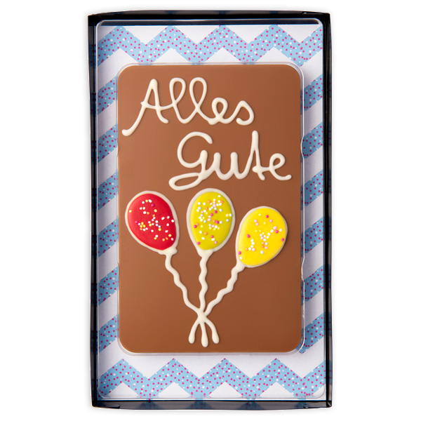 Schokoladen Geschenktafel "Alles Gute", 120g von Weibler Confiserie
