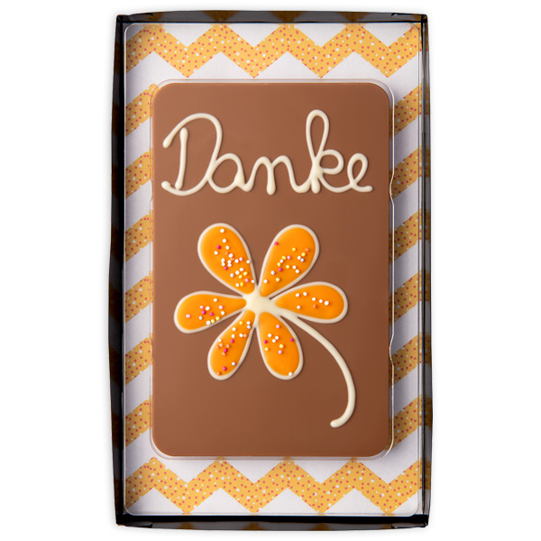 Schokoladen Geschenktafel "Danke", 120g von Weibler Confiserie