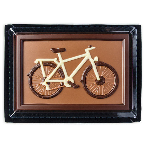 Schokoladen Geschenktafel "Fahrrad", 75g von Weibler Confiserie