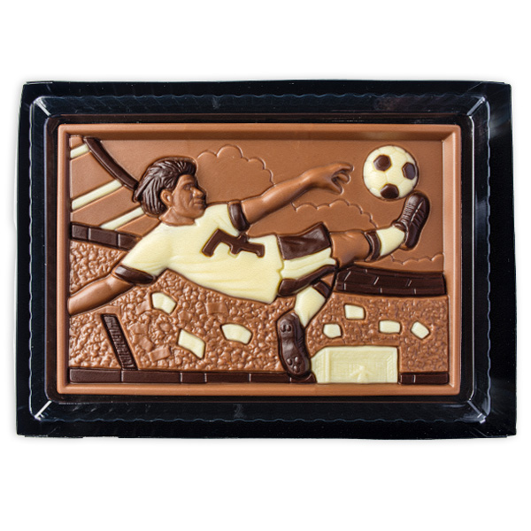 Schokoladen Geschenktafel "Fußball", 85g von Weibler Confiserie