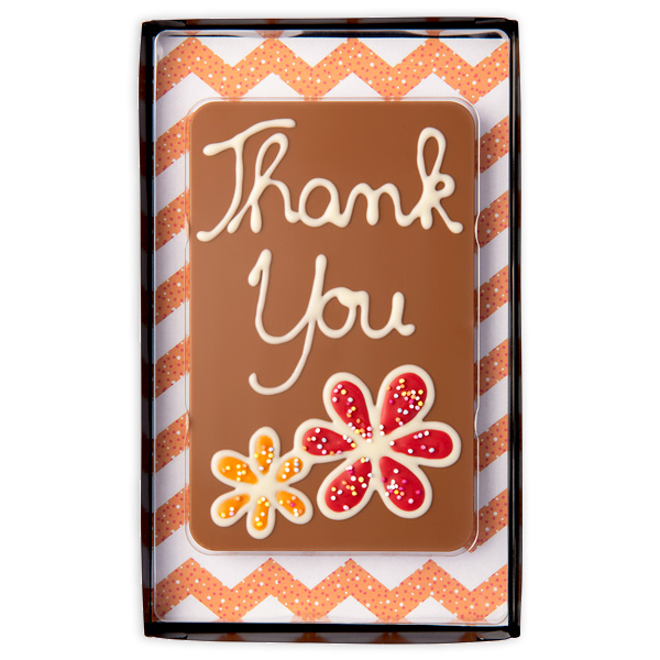 Schokoladen Geschenktafel "Thank You", 120g von Weibler Confiserie