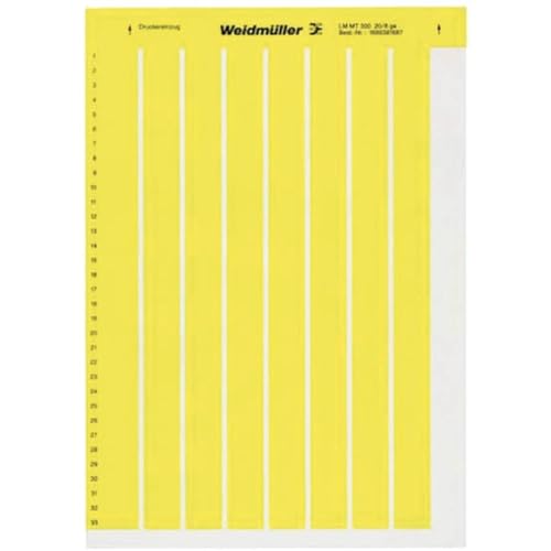 Weidmüller 1686401687-1 LM MT300 26X10 GE Kabel-Etikett LaserMark 10 x 26 mm Farbe Beschriftungsfeld: Gelb Anzahl Etike Weidmüller 1686401687-1 LM MT300 26X10 GE Kabel-Etikett LaserMark 10 x 26 mm Farbe Beschriftungsfeld: Gelb Anzahl Etike von Weidmüller