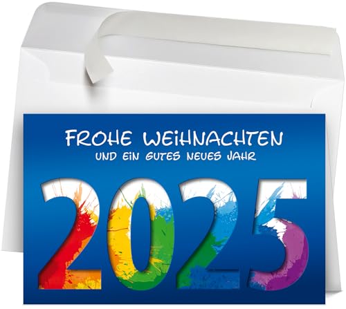 50 Premium Weihnachtskarten mit Umschlag Set für Firmen, hochwertige Klappkarten 19 x 12 cm groß, internationale Weihnachtsgrüße zum Jahr 2025 50 Premium Weihnachtskarten mit Umschlag Set für Firmen, hochwertige Klappkarten 19 x 12 cm groß, internationale Weihnachtsgrüße zum Jahr 2025 von Weihnachtskarten-Shop