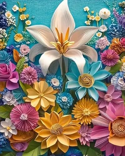 Weiniuniu 5D-Diamant-Malset Bunte Blumen DIY Malen Nach Zahlen Erwachsene und Kinder runde Strassmalerei Bilder Home Decor 40x50 cm Weiniuniu 5D-Diamant-Malset Bunte Blumen DIY Malen Nach Zahlen Erwachsene und Kinder runde Strassmalerei Bilder Home Decor 40x50 cm von Weiniuniu