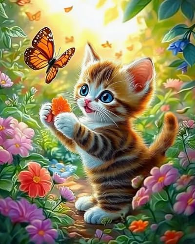 Weiniuniu 5D-Diamant-Malset Katze mit Blumen und Schmetterlingen DIY Malen Nach Zahlen Erwachsene und Kinder runde Strassmalerei Bilder Home Decor 50X70 cm Weiniuniu 5D-Diamant-Malset Katze mit Blumen und Schmetterlingen DIY Malen Nach Zahlen Erwachsene und Kinder runde Strassmalerei Bilder Home Decor 50X70 cm von Weiniuniu
