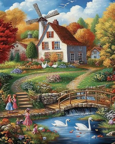 Weiniuniu Kreuzstich Stickpackung Ländliche Landschaft DIY Stickvorlagen Stickbilder 11CT Vorgedruckt Kreuzstich Set für Anfänger Home Decor 50x70 cm Weiniuniu Kreuzstich Stickpackung Ländliche Landschaft DIY Stickvorlagen Stickbilder 11CT Vorgedruckt Kreuzstich Set für Anfänger Home Decor 50x70 cm von Weiniuniu