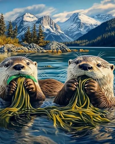 Weiniuniu Kreuzstich Stickpackung Otter DIY Stickvorlagen Stickbilder 11CT Vorgedruckt Kreuzstich Set für Anfänger Home Decor 50x70 cm Weiniuniu Kreuzstich Stickpackung Otter DIY Stickvorlagen Stickbilder 11CT Vorgedruckt Kreuzstich Set für Anfänger Home Decor 50x70 cm von Weiniuniu