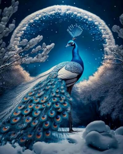 Weiniuniu Kreuzstich Stickpackung Schnee Pfau DIY Stickvorlagen Stickbilder 11CT Vorgedruckt Kreuzstich Set für Anfänger Home Decor 40x50 cm Weiniuniu Kreuzstich Stickpackung Schnee Pfau DIY Stickvorlagen Stickbilder 11CT Vorgedruckt Kreuzstich Set für Anfänger Home Decor 40x50 cm von Weiniuniu