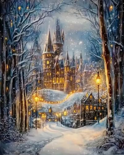 Weiniuniu Kreuzstich Stickpackung Schneeschloss DIY Stickvorlagen Stickbilder 11CT Vorgedruckt Kreuzstich Set für Anfänger Home Decor 40x50 cm Weiniuniu Kreuzstich Stickpackung Schneeschloss DIY Stickvorlagen Stickbilder 11CT Vorgedruckt Kreuzstich Set für Anfänger Home Decor 40x50 cm von Weiniuniu
