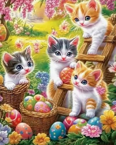 Weiniuniu Kreuzstich Stickpackung Verspielte Katze DIY Stickvorlagen Stickbilder 11CT Vorgedruckt Kreuzstich Set für Anfänger Home Decor 40x50 cm Weiniuniu Kreuzstich Stickpackung Verspielte Katze DIY Stickvorlagen Stickbilder 11CT Vorgedruckt Kreuzstich Set für Anfänger Home Decor 40x50 cm von Weiniuniu