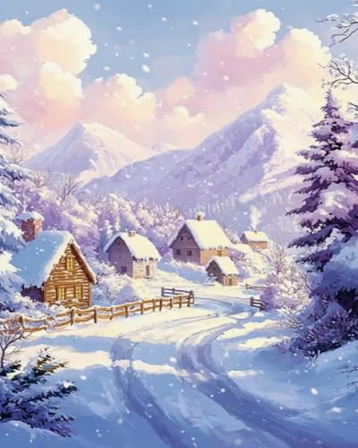 Weiniuniu Kreuzstich Stickpackung Winterliche Schneelandschaft DIY Stickvorlagen Stickbilder 11CT Vorgedruckt Kreuzstich Set für Anfänger Home Decor 40x50 cm Weiniuniu Kreuzstich Stickpackung Winterliche Schneelandschaft DIY Stickvorlagen Stickbilder 11CT Vorgedruckt Kreuzstich Set für Anfänger Home Decor 40x50 cm von Weiniuniu