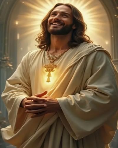 Weiniuniu Kreuzstich StickpackungReligiöser Mann Jesus DIY Stickvorlagen Stickbilder 11CT Vorgedruckt Kreuzstich Set für Anfänger Home Decor 40x50 cm von Weiniuniu
