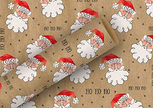 Papier do pakowania prezentów, rolka papieru"SIR Santa bożonarodzeniowa", 2 m X 70 cm () von Weinkarton24