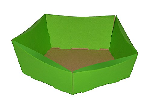10 Stück "Körbchen Petit" aus Wellpappe,Osterkörbchen, Osternest, Geschenkkorb, Präsentkorb ostergrün (mini) von Weinkarton24