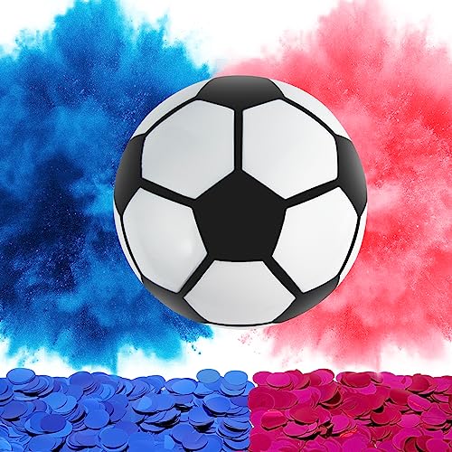 Gender Reveal Fußballball, Weinsamkeit Geschlechtsoffenbaren Fußball Explodiert Blau oder Rosa Pulver mit Rose & Blau Konfetti, Gender Reveal Partyzubehör, Gender Reveal Party Supplies Gender Reveal Fußballball, Weinsamkeit Geschlechtsoffenbaren Fußball Explodiert Blau oder Rosa Pulver mit Rose & Blau Konfetti, Gender Reveal Partyzubehör, Gender Reveal Party Supplies von Weinsamkeit