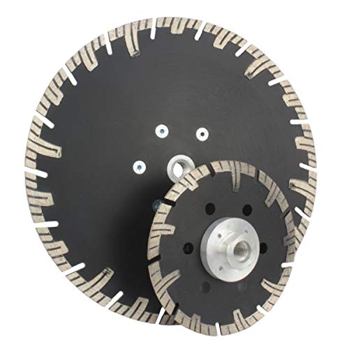 Weischer® - Diamanttrennscheibe 230 mm mit Flansch M14 | Turbo Diamantscheibe Trennscheibe segmentiert | für Beton, Pflaster, Stein, Ziegel, Fliese von Weischer
