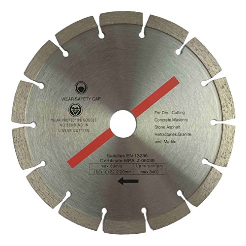 Weischer® - Diamanttrennscheibe 115 x 22,23 mm | Diamantscheibe Trennscheibe segmentiert | für Beton, Stahlbeton, Stein, Klinker, Pflaster, Mauerwerk | Segmenthöhe 7 mm | Trockenschnitt Weischer® - Diamanttrennscheibe 115 x 22,23 mm | Diamantscheibe Trennscheibe segmentiert | für Beton, Stahlbeton, Stein, Klinker, Pflaster, Mauerwerk | Segmenthöhe 7 mm | Trockenschnitt von Weischer