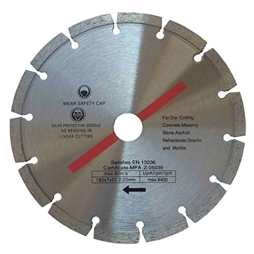 Weischer® - Diamanttrennscheibe 150 x 22,23 mm | Universal Diamantscheibe Trennscheibe segmentiert | für Beton, Stein, Ziegel, Klinker, Pflaster, Mauerwerk | Segmenthöhe 10 mm| Trockenschnitt Weischer® - Diamanttrennscheibe 150 x 22,23 mm | Universal Diamantscheibe Trennscheibe segmentiert | für Beton, Stein, Ziegel, Klinker, Pflaster, Mauerwerk | Segmenthöhe 10 mm| Trockenschnitt von Weischer