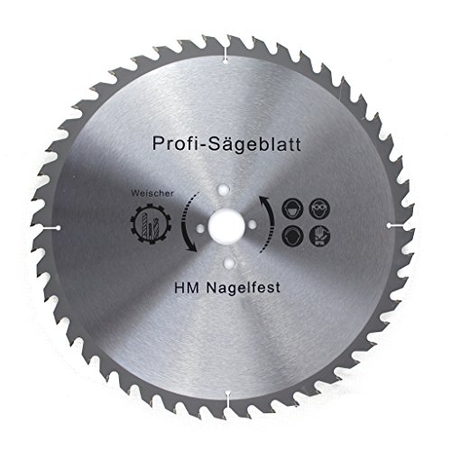 HM Kreissägeblatt Sägeblatt 350 x 30 mm, 48 Zähne, NAGELFEST von Weischer