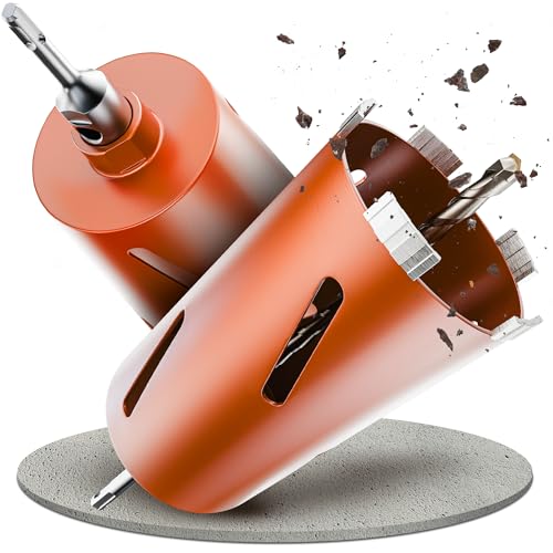 Weischer® - Diamantbohrkrone Kernbohrkrone mit SDS-Plus Aufnahme Ø 102 mm | 180 mm Nutztiefe | Dosenbohrer für Beton, Mauerwerk, Ziegel | M22-Gewinde | langlebig & präzise | Bohrkrone von Weischer