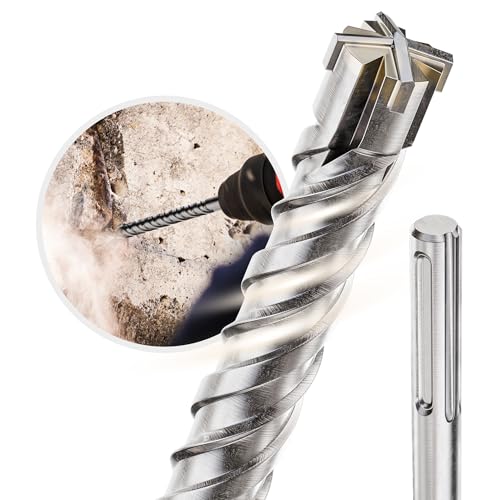 Weischer® - SDS Max Bohrer 16 x 280 mm | vierschneidiger & langlebiger Steinbohrer | Betonbohrer mit Doppelwendel | Bohrhammer kompatibel | robuste Bohrspitze für Beton, Naturstein & Mauerwerk von Weischer