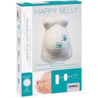 Gips Bauchabformset "Happy Belly" von Weiß