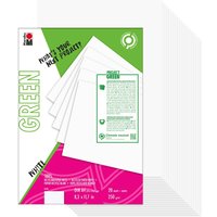 Marabu Green Papierblock White, DIN A4 von Weiß