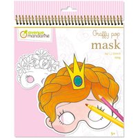 Maskenmalbuch Graffy Pop "Mädchen" von Weiß