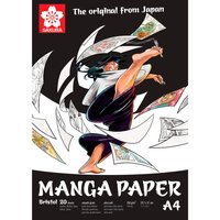 Sakura Manga Papier, 20 Blatt, 250 g/m² - DIN A4 von Weiß
