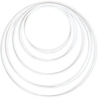 Metallring "Kreis", Weiß, 10er-Set von Weiß