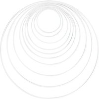 Metallring "Kreis", 10 - 40 cm, 10er-Set, Weiß Metallring "Kreis", 10 - 40 cm, 10er-Set, Weiß von Rayher