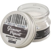 Stamperia Glamour PIgment - Sparkling White von Weiß