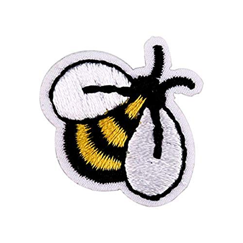 Weiye Bügelflicken zum Aufbügeln, Motiv: Biene, niedliche Stickerei-Applikation, Dekoration, Aufnäher für Jeans, Kleidung, für Jungen und Mädchen, 3 x 2 cm, 1 Stück von Weiye