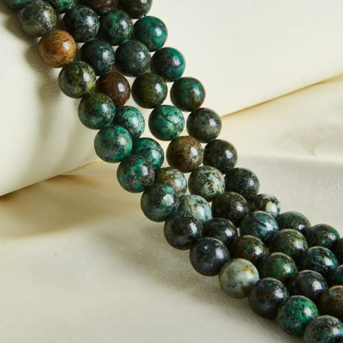 45 Stück 8 mm natürliche afrikanische Türkis-Perlen Edelsteinperlen runde lose Perlen für Schmuckherstellung von Weiyiziens