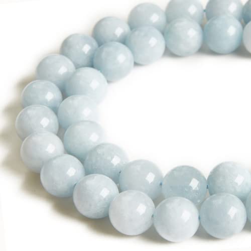 Aquamarin-Perlen, natürliche Edelsteinperlen, rund, lose Perlen zum Basteln und zur Schmuckherstellung, 6 mm, 100 Stück Aquamarin-Perlen, natürliche Edelsteinperlen, rund, lose Perlen zum Basteln und zur Schmuckherstellung, 6 mm, 100 Stück von Weiyiziens