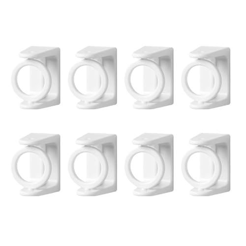 Gardinenstangenhalter Gardinenstange Ohne Bohren Gardinenstange zum Kleben Gardinenhaken Halterung Gardinenstanges Curtain Rod Holder Geeignet für Alle Glatten Oberflächen (Weiß) von Wekuw