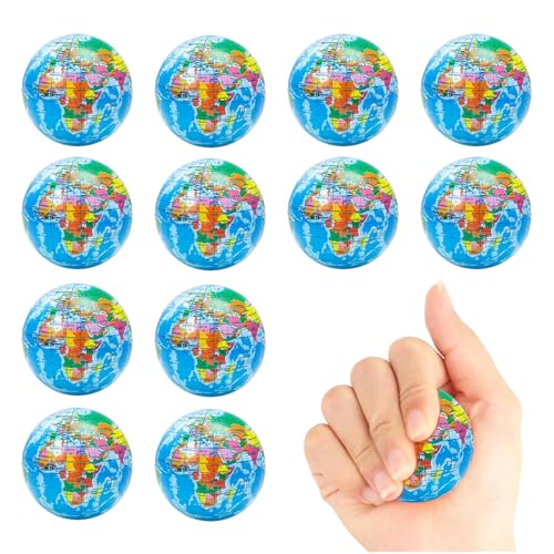 Wekuw 12 Stück Anti Stress Spielzeug Bälle,Globusmuster Stressball, Knautschball Globus für Stressabbau, Stressabbau Spielzeug für Kinder Erwachsene Mitgebsel Gastgeschenke Kindergeburtstag Wekuw 12 Stück Anti Stress Spielzeug Bälle,Globusmuster Stressball, Knautschball Globus für Stressabbau, Stressabbau Spielzeug für Kinder Erwachsene Mitgebsel Gastgeschenke Kindergeburtstag von Wekuw
