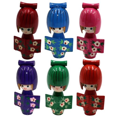 Weldphur Puppenfiguren,Kimono Puppen Figurendeko | 6 Stücke Schreibtischdekoration Traditionelle Souvenirs Geschenkideen Weldphur Puppenfiguren,Kimono Puppen Figurendeko | 6 Stücke Schreibtischdekoration Traditionelle Souvenirs Geschenkideen von Weldphur