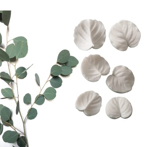 Welink 7 teile/satz Eukalyptus Blätter Veiner Silikonform Edelstahl Cutter Form Handgemachte Fondant Blume Form Kuchen Dekorieren Werkzeug von Welink